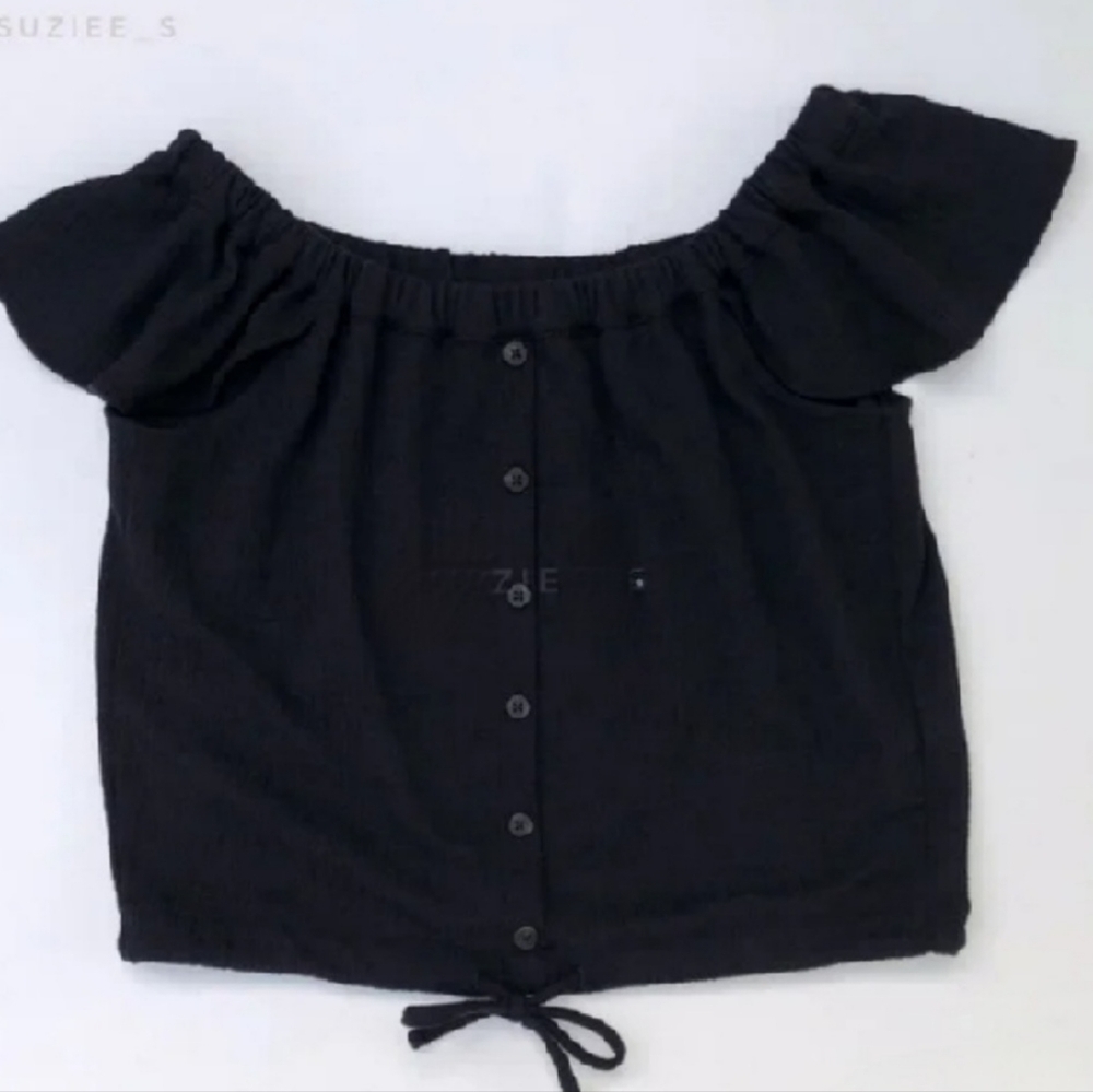 Madewell Texture & Thread Button Front Off The Sh… - image 2